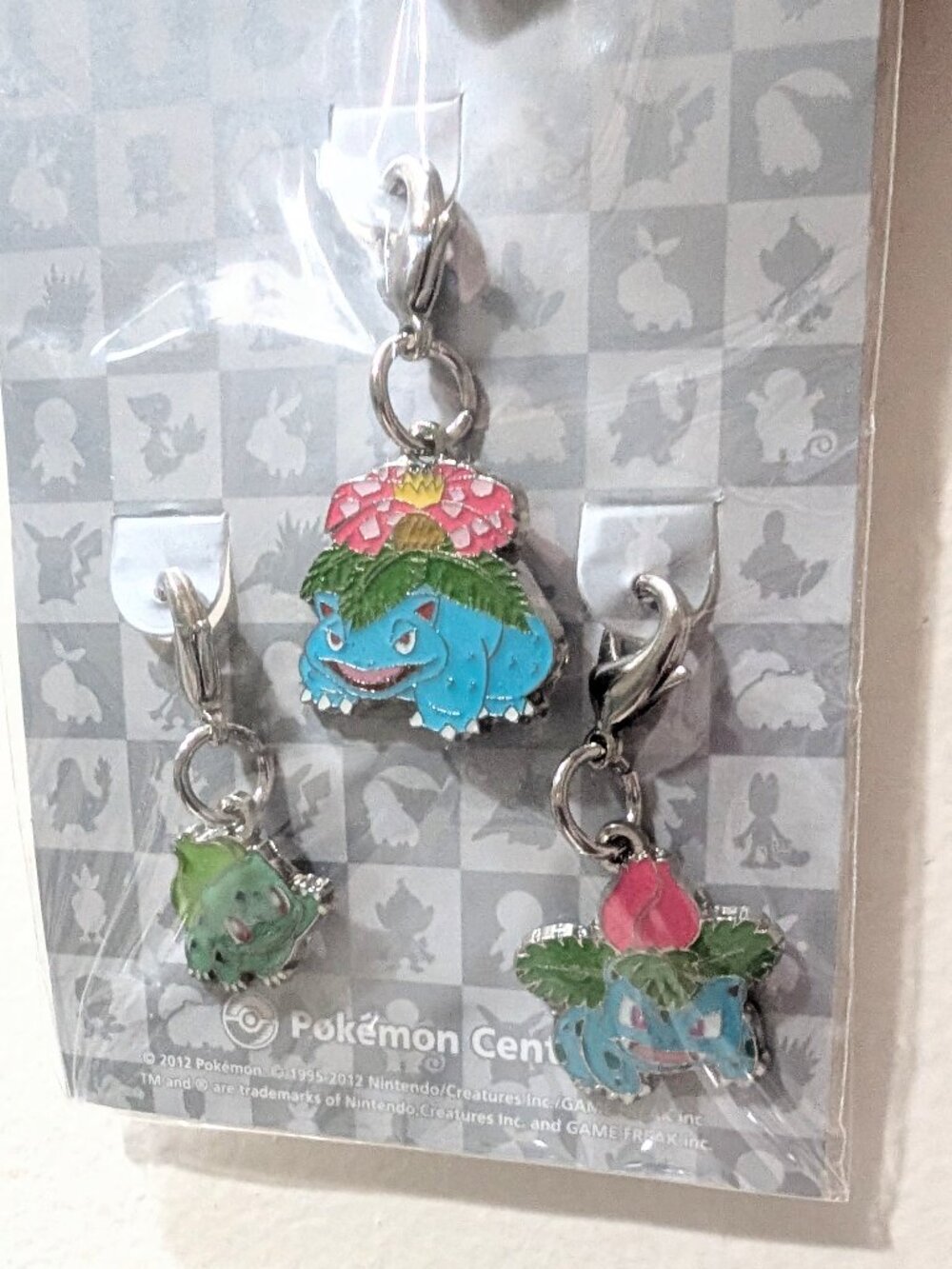 Pokemon Center Limited Metal Charm Bulbasaur Ivysaur Venusaur Set 2012 Japan
